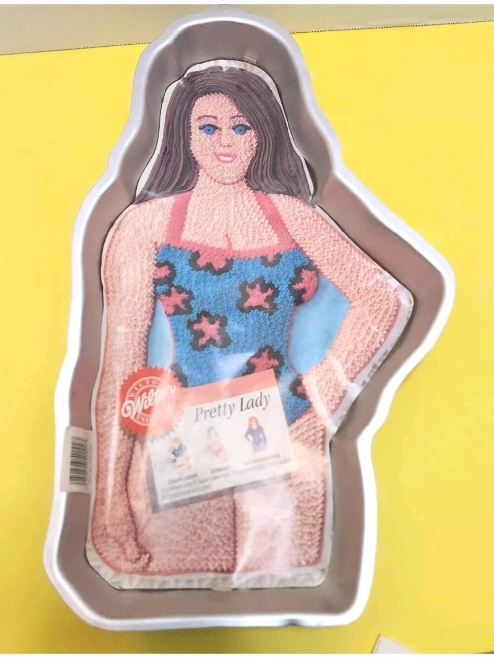Wilton 1992 Cake Pan Pretty Lady Cheerleader Gymnast Aluminum NEW
